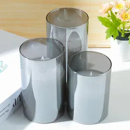 Kuber Industries 15Pcs Grey & Yellow LED Battery Candles For Home Decoration-5