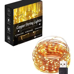 Homesake Yellow Copper 100 LED Waterproof String Lights-17