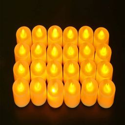 Kuber Industries 24Pcs Yellow Led Candle Table Lamp-picture-11