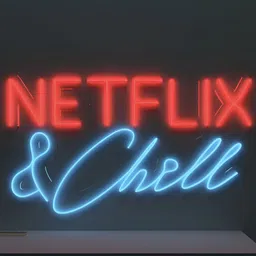 the party planet Red & Blue Netflix And Chill Shaped LED Neon Lights-20