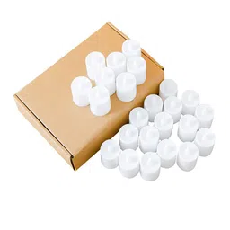 Kuber Industries 24Pcs White Led Candle Table Lamp-11