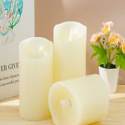 Kuber Industries 6Pcs White & Yellow LED Battery Candles For Home Decoration-6