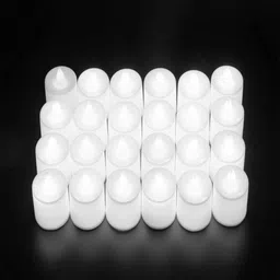 Kuber Industries 24Pcs White Led Candle Table Lamp-51