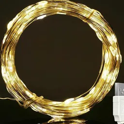 Homesake Yellow 50-LED Waterproof String Lights-24