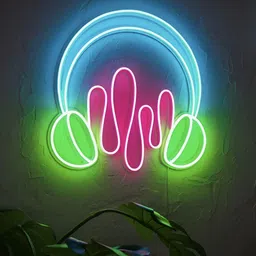 the party planet Pink & Green Headphone Shaped LED Neon Lights-15
