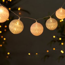 Home Centre Serena Slice Pink & Grey Ball Fairy String Lights-image-44