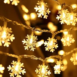 URBANFIX White 14 Pieces Snowflake LED String Lights image 5
