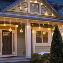 URBANFIX White 14 Pieces Snowflake LED String Lights image 2