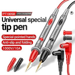 Danlite Multimeter Test meter Leads with Banana Plug | Clamp Tester voltmeter Test Probes Leads for Digital Multimeter | 1000V 20A Multimeter Test Leads with Alligator Clips and Plunger | Pack of 1 image 2