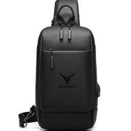 REDHORNS Unisex Brand Logo Backpack With USB Charging Port-8