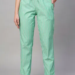 DRAPE IN VOGUE Women Striped Cotton Lounge Pant-image-33