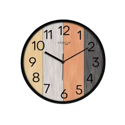 RANDOM Black & Grey Printed Contemporary Round Wall Clock-21