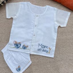 Bhaakur Unisex Kids White Clothing Set-image-12