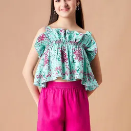 Cherry & Jerry Girls Floral Printed Top with Shorts-image-19