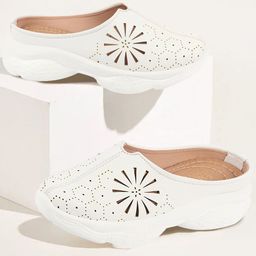 FAUSTO Women Laser Cut Lightweight Clogs-52
