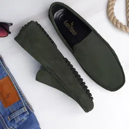 LOUIS STITCH Men Classic Handmade Suede Driving Loafers-picture-40