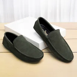 LOUIS STITCH Men Classic Handmade Suede Driving Loafers-picture-52
