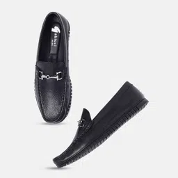 GABICCI Men Textured Leather Horsebit Loafers-picture-24