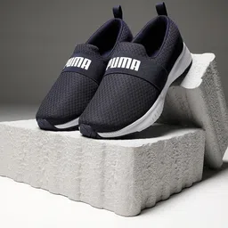 Puma Unisex Navy Blue Solid Textile Running Shoes-picture-23