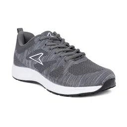 Power Men Grey Textile Running Non-Marking Shoes-2