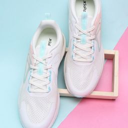 Xtep Women White Mesh Running Non-Marking Shoes-picture-41