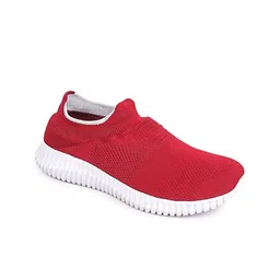 Columbus Men Maroon Mesh Running Shoes-image-6