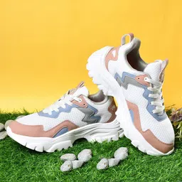 IMPAKTO Women Mesh Chunky Glow Running Shoes-image-52