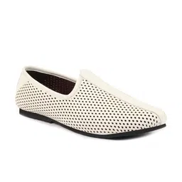 FAUSTO Men Textured Round Toe Memory Foam Mojaris image 2