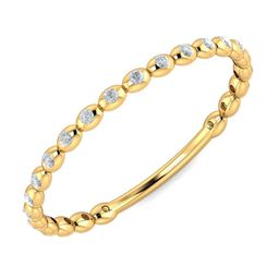 KUBERBOX Amis Dainty 18KT Gold Diamond-Studded Ring- 0.79 gm-image-1