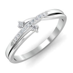 KUBERBOX Exotic 18KT White Gold Diamond-Studded Finger Ring-2.3gm-image-71