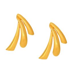 BHIMA 22K Hallmark 916 Purity Yellow Gold Fancy Molding Stud-image-27