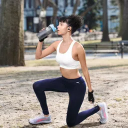 Puma Women Navy Blue Solid Performance Full-Length Training Tights-image-34