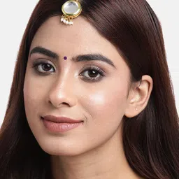 Anouk Women Gold-Plated Pearl & Kundan Studded Maang Tikka-39