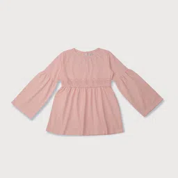 Gini and Jony Round Neck Lace Inserts Bell Sleeves Cotton Empire Top-image-27