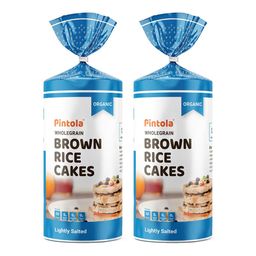 Pintola Wholegrain Brown Rice Cakes,  Lightly Salted (Pack of 2)  130 g -image-84