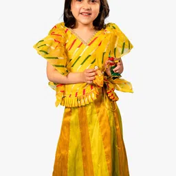 Jilmil Girls Printed Ready to Wear Lehenga & Blouse-image-16