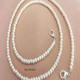 Crystal Fashionable Face Mask Chain, holding & Necklace Made out From Pearls Pearl Crystal Chain-image-4