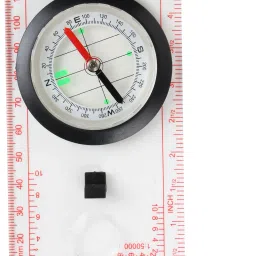 care 4 Folding Multifunctional Compass Mirror Meter Magnifier Compass image 2