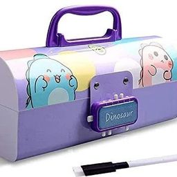 ladista Kids Pen & Pencil Box Suitcase Password Lock Pencil Case, Multi-Layer Pencil Box Geometry Box-picture-0