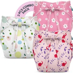 New & Improved Smart Nappy (XS |0-3 mths) Cloth Diaper For Just Borns Kit 1-4