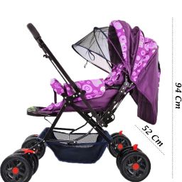 flipzon Baby Stroller/Pram for 0 to 3 Years, New Born/Toddler/Kid, Adjustable backrest Pram image 2