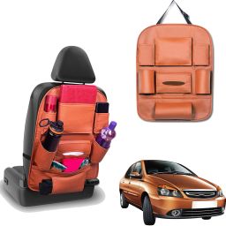 Peepsstore pack of 1 Tan,Orange colour car organizer bags for Indigo CS 2008 Car Multi Pocket-image-69
