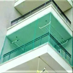 G-18PLY-10 FT x 75 FT Nylon Mesh Balcony Net / Bird Net / Monkey Net Child Protection Net (GREEN) 18 PLY 10 FT X 75 FT Insect Net-8