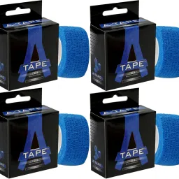 Self Adhesive Cohesive Crepe Bandage Non Woven (2.5 cm X 4.5 m- Pack of 4) -Blue Crepe Bandage-image-56
