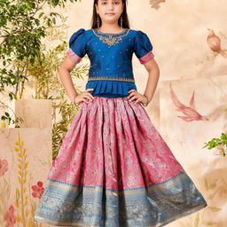 Aarika Girls Embellished Sequinned Ready to Wear Lehenga &-image-94