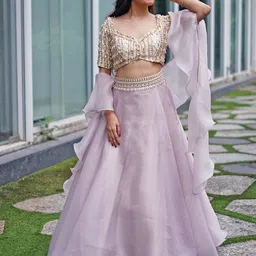 Aaryaa By Kashveen Kohli Embellished Ready to Wear Lehenga & Blouse With Dupatta-picture-29