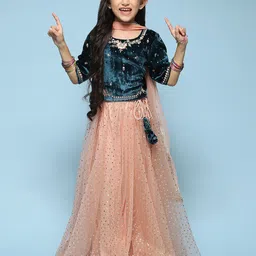 Biba Girls Embellished Thread Work Ready to Wear Lehenga & Blouse With Dupatta-picture-15