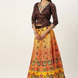Kaizen TEXO FAB Ethnic Motif Printed Semi-Stitched Lehenga Choli-picture-55