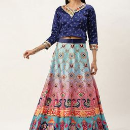Kaizen TEXO FAB Ethnic Motif Printed Semi-Stitched Lehenga Choli-picture-40