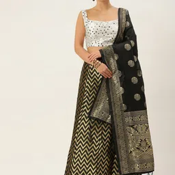 Kaizen TEXO FAB Embellished Semi-Stitched Lehenga & Unstitched Blouse With Dupatta-picture-16